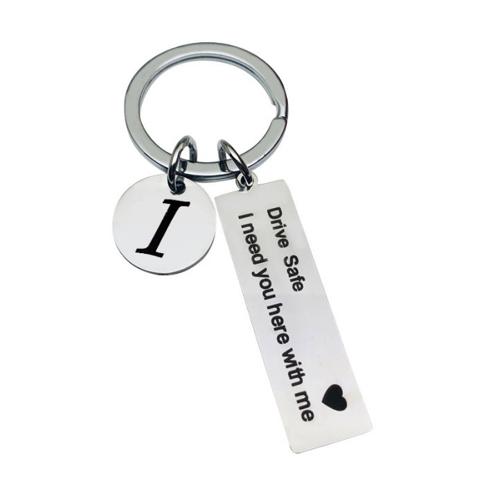 2pc Monogram + Love Message Keyring