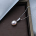 Jewelry Freshwater Pearl Necklace Female Simple Fashion 925 Silver Pearl Pendant Rice-shaped Bright Pearl