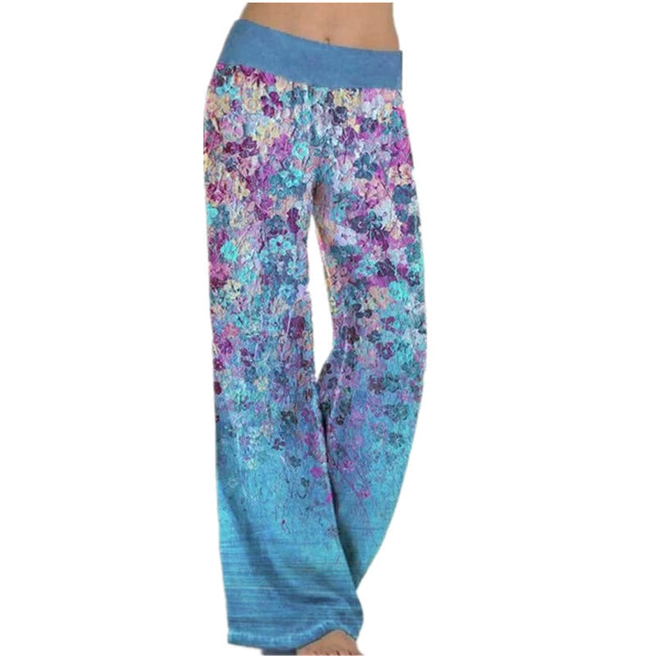 Positioning Printed Yoga Wide-Leg Sports Trousers Women
