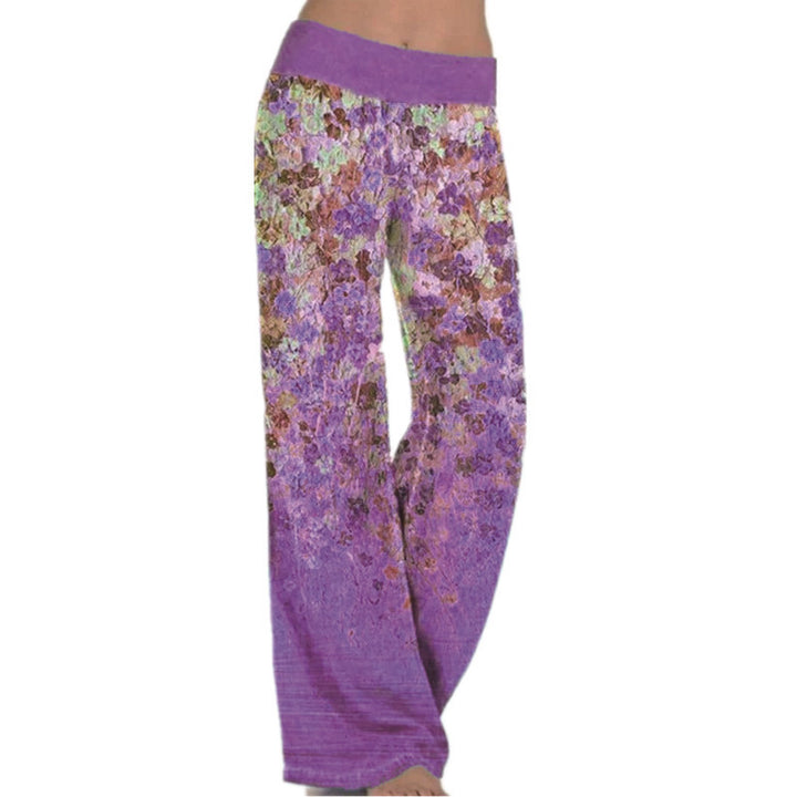 Positioning Printed Yoga Wide-Leg Sports Trousers Women