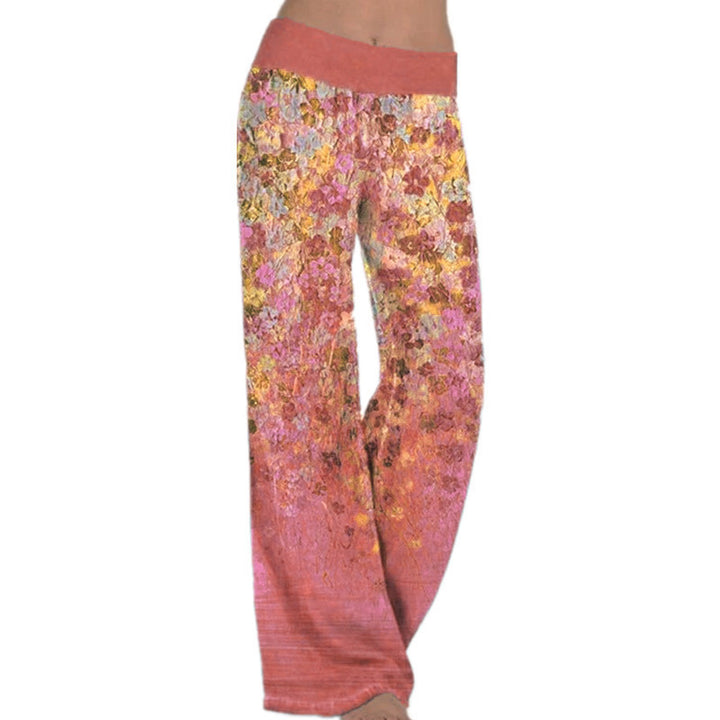 Positioning Printed Yoga Wide-Leg Sports Trousers Women