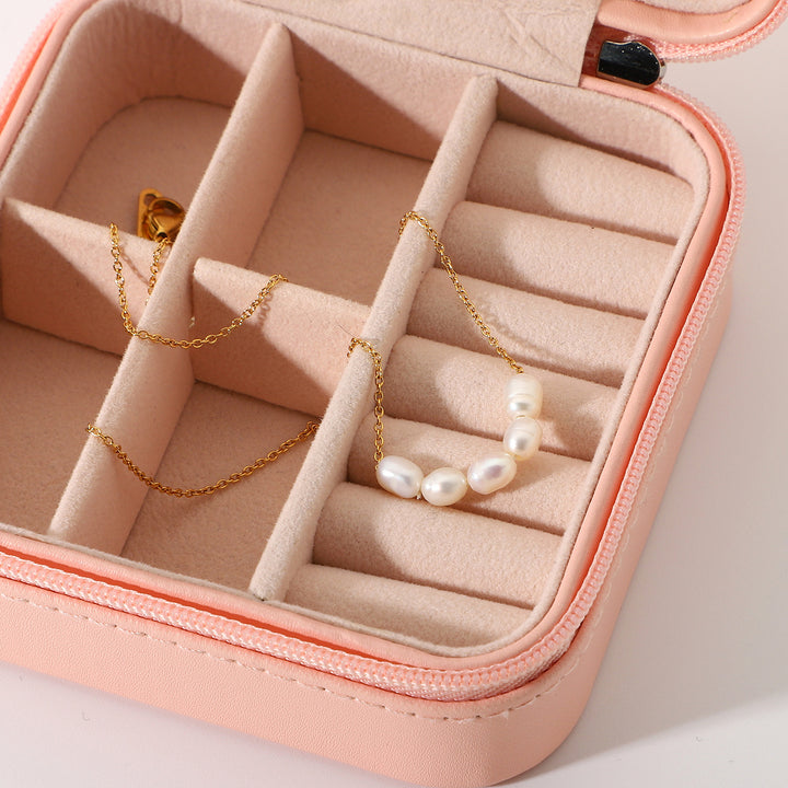 18K Gold-plated Necklace Natural Freshwater Pearl Necklace Ornament