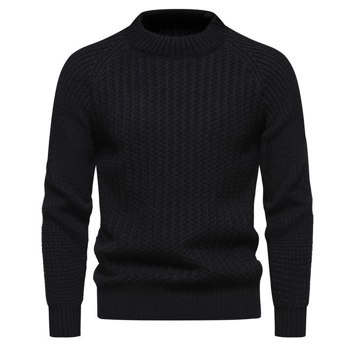 Men's Casual Loose Solid Color Round Neck Sweater