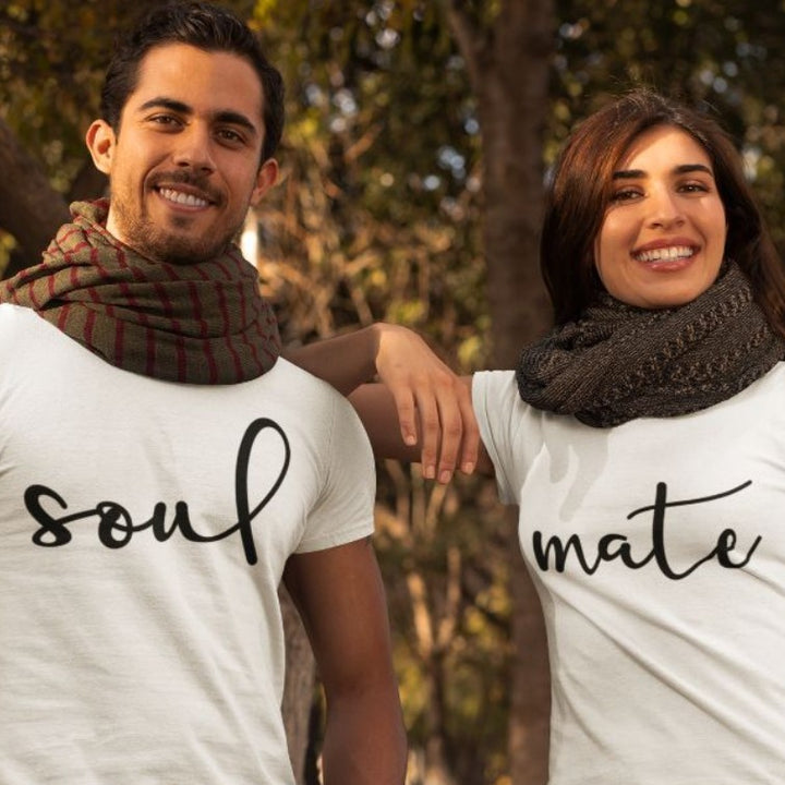 Soul Mates Printed Casual Round Neck Short Sleeves T-Shirts