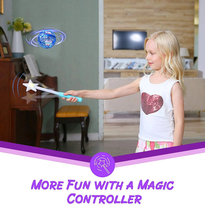 Flynova Pro Flying Ball Spinner Toy  Hand Controlled Drone Helicopter 360 Rotating Mini UFO With Light Kids Gifts