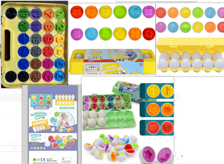 Learning Educational Smart Egg Toy Games Shape Matching Sorters Toys -Montessori Eggs Toys For Kids Children
