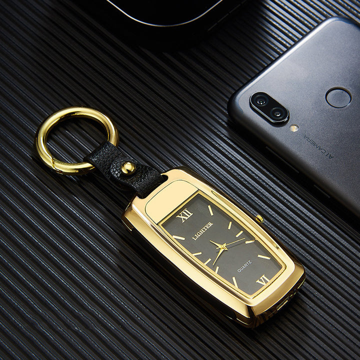 HF20 Multifunction Clock and Watch Keychain Lighter with Light