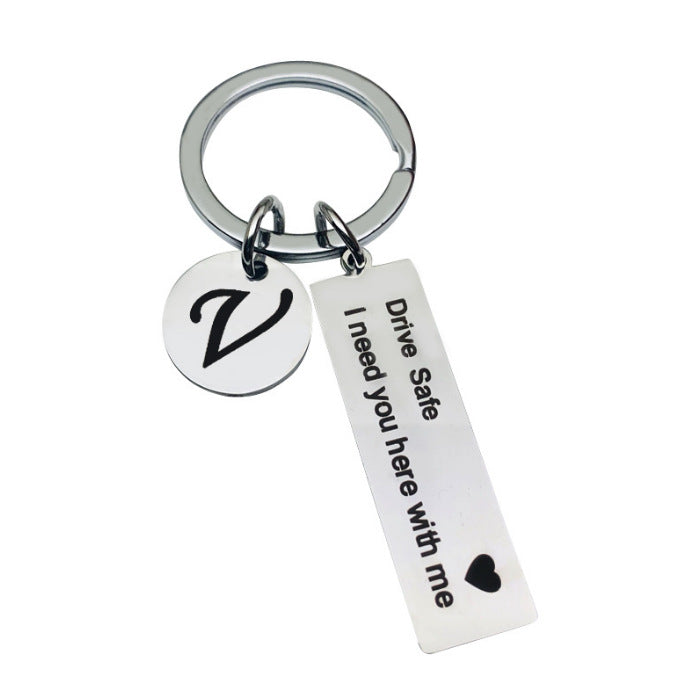 2pc Monogram + Love Message Keyring