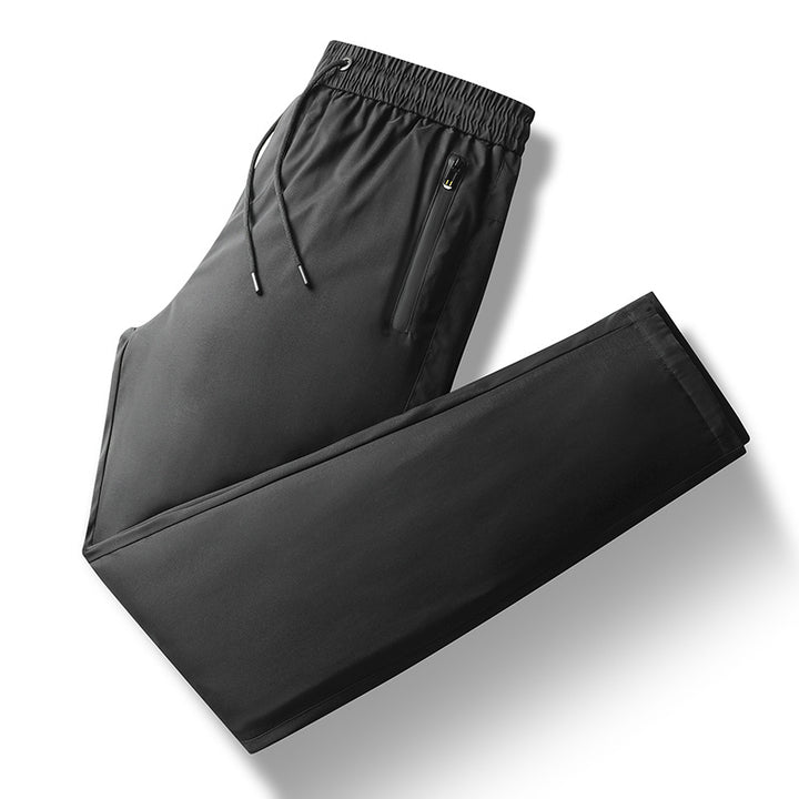 Men's Winter Elastic Waist Down Wadded Trousers