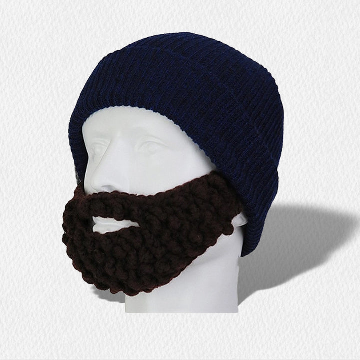 Men's Knitted Wool Creative Beard Mask Hat
