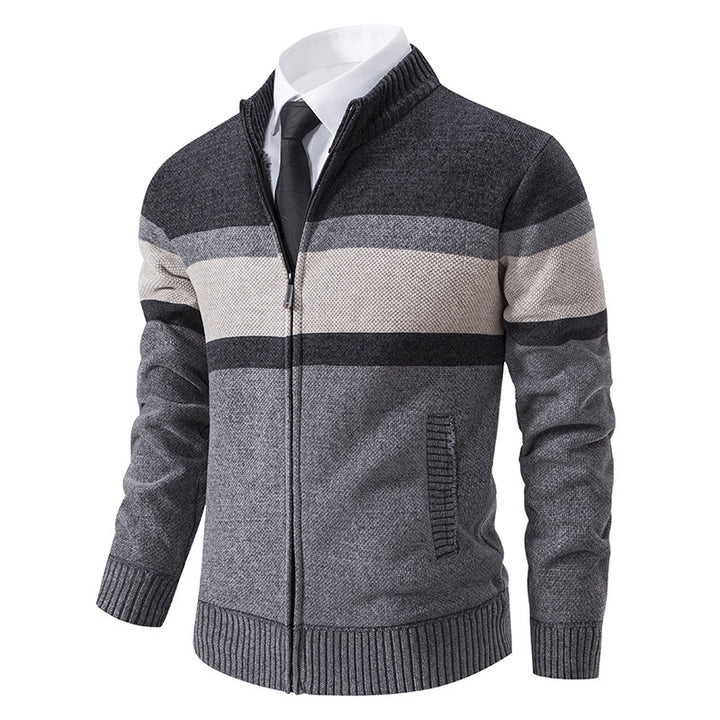 Men's Stand Collar Casual Sweater Coat