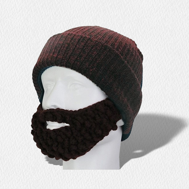 Men's Knitted Wool Creative Beard Mask Hat