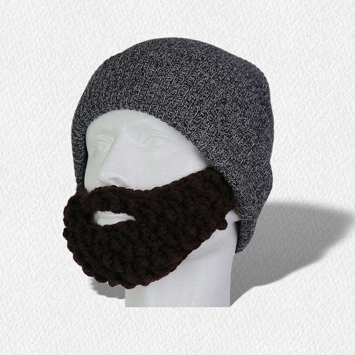Men's Knitted Wool Creative Beard Mask Hat
