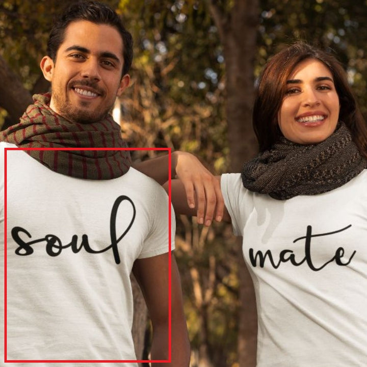 Soul Mates Printed Casual Round Neck Short Sleeves T-Shirts