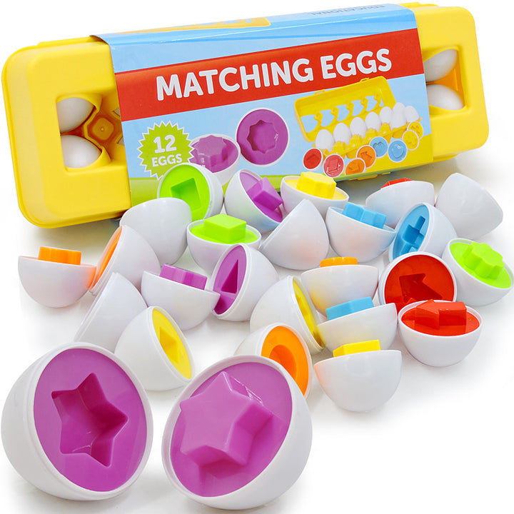 Learning Educational Smart Egg Toy Games Shape Matching Sorters Toys -Montessori Eggs Toys For Kids Children