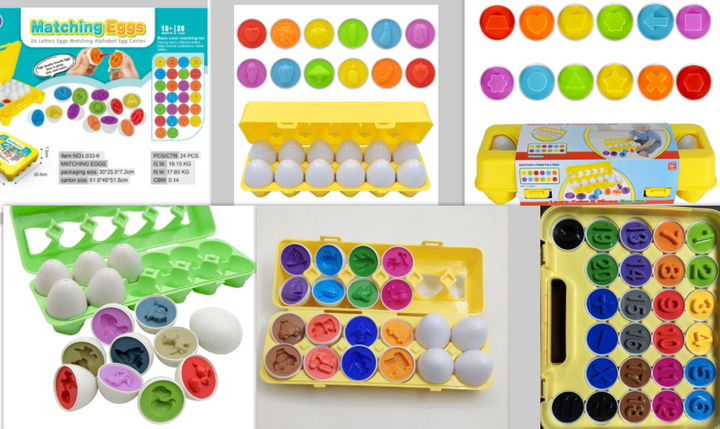 Learning Educational Smart Egg Toy Games Shape Matching Sorters Toys -Montessori Eggs Toys For Kids Children