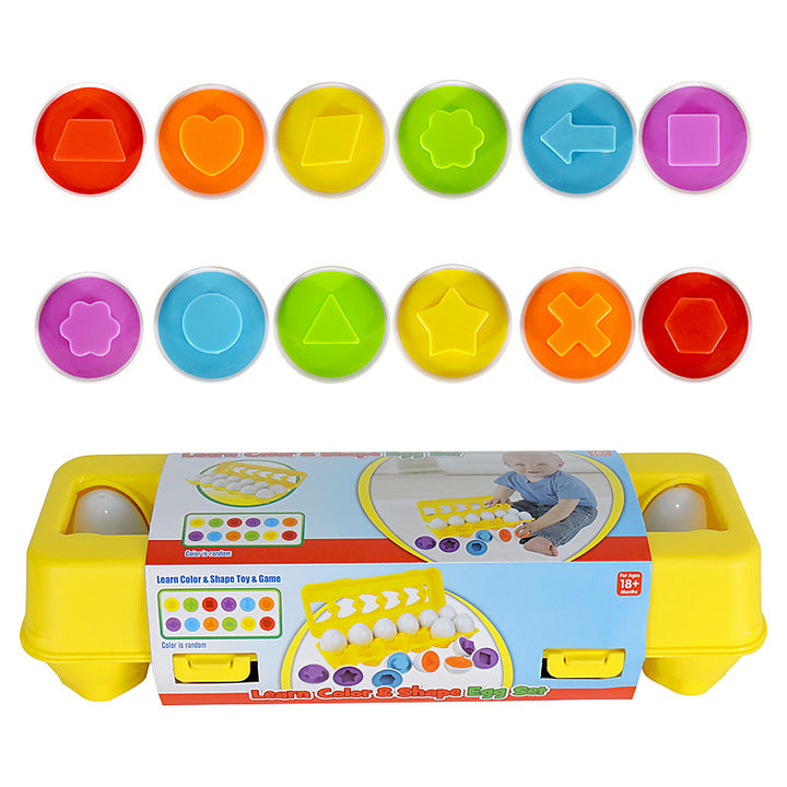 Learning Educational Smart Egg Toy Games Shape Matching Sorters Toys -Montessori Eggs Toys For Kids Children