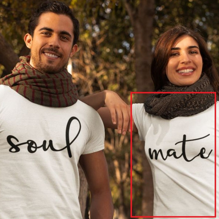 Soul Mates Printed Casual Round Neck Short Sleeves T-Shirts
