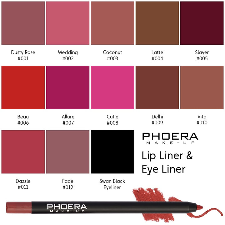 Colorful Lipliner Pencils - 13 colors
